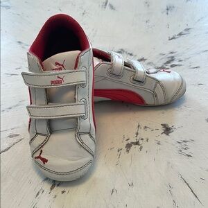 Toddler Size 9 Pink and White Puma Shoes